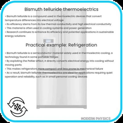  Bismuth Telluride: Energiatehokkuuden ja Lämmönjohtamisen Valtias!